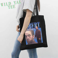 Robert Pattinson Printed Canvas Tote Bag