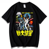 Retro Comic Pattern Printed Cotton T-shirt