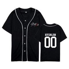 Kpop Logo Loose Baseball Jersey T-shirt