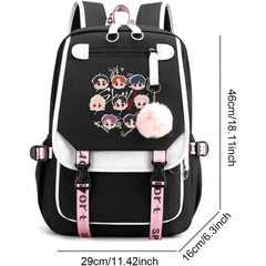 SKZ Black Unisex Laptop Backpack