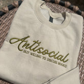 Antisocial Embroidered Sweatshirt