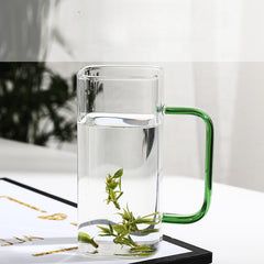 Tall Square Glass Mug