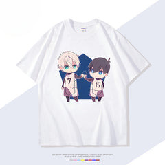 Casual Anime Logo Print Short-sleeved T-shirt