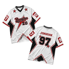 BANGTAN Street Style 3D Print V-neck Jersey Top