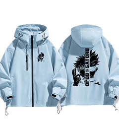 Unisex Anime Gojo Pattern Zipper Jacket