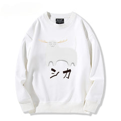 Unisex Anime Print Crew Neck Sweatshirt