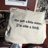 Not Just A Little Sister Embroidered Hoodie