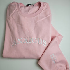 ANXIOUS Embroidered Crew Neck Sweatshirt