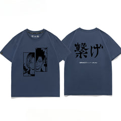 Casual Anime Letter Print Short Sleeve T-Shirt