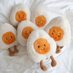 Cute Boiled Egg Emoji Plush Toy