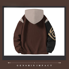 Unisex Cool Zhongli Zip Up Jacket Costume