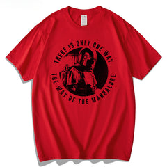 Unisex Mandalorian Graphic Cotton Loose T-Shirt