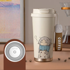 Anime Printed Coffee Thermos Cup