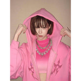 Winter Giselle Karina Ningning Logo Pink Hoodie Top