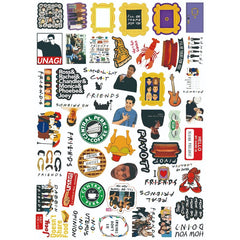 50 Friends Graffiti Luggage Stickers
