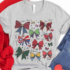 Super Heroes Inspired Coquette Bow Tee