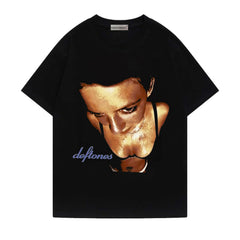 KEONHO Same Portrait Printed Short-sleeved T-shirt