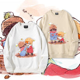 Casual Anime Printed Crew Neck Sweatshirt