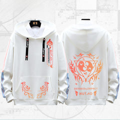 Unisex Game Hutao Graphic Loose Hoodie