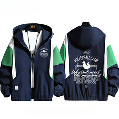 Casual Anime Inarizaki High Zipper Thin Jacket