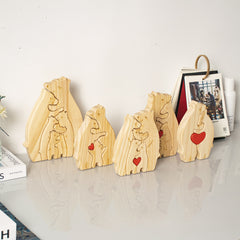 We are One Wooden Bear Puzzle Family Decoration
