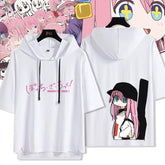 Trendy Bocchi Anime Hooded Short-sleeved T-shirt