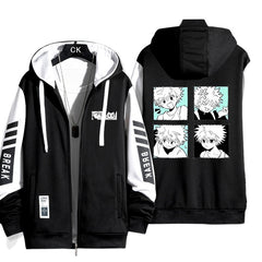 Unisex Anime Graphic Zipper Hooded Jacket
