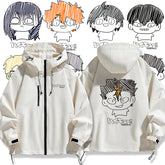 Unisex Anime Funny Graphic Zipper Thin Jacket