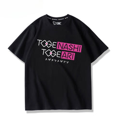 Unisex Anime Letter Short-sleeved Tee