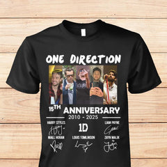 Unisex 1D 15th Anniversary Shirt