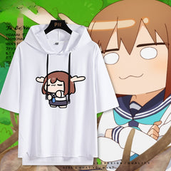 Anime Cos Hooded Short-sleeved T-shirt