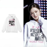 IVE WORLD TOUR White Hoodie Top
