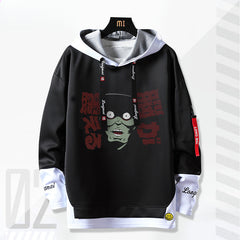 Men's and Women's Anime Letter Print Hoodie