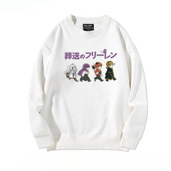 Women's Anime Print Crew Neck Sweatshirt