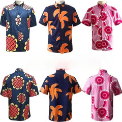 Men's Luffy Sunflower Digital Print COSPLAY Shirt