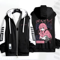 Unisex Anime Cos Zipper Hooded Jacket