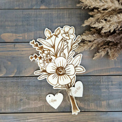 Sketched Flowers Sign Bouquet Mothers’ Day Gift