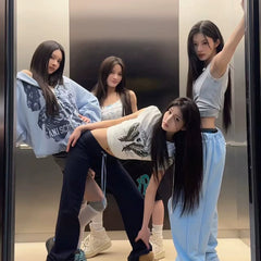 WONHEE Same Wing-printed Crop T-shirt