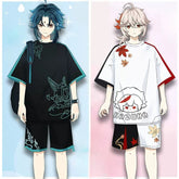 XIAO KAZUHA Cos Short Sleeve T-Shirt Shorts