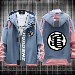 Men's Goku Letter Zipper Thin Jacket