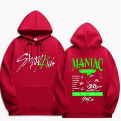 KPOP Fashion Unisex Maniac Print Hoodie