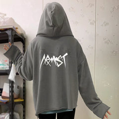 Kpop Never Walk Alone Letter Pullover Hoodie
