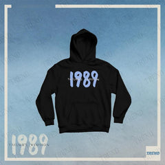 Unisex Casual 1989 Taylor Loose Black Hoodie