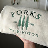 Forks Washington Embroidered Unisex Sweatshirt