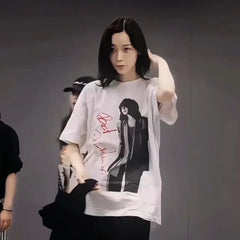 Giselle Same Style Printed Short-sleeved T-shirt