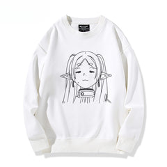 Women's Anime Printed Crew Neck Sweatshirt