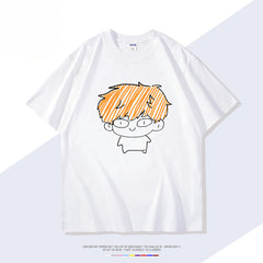 Men's Anime Short-sleeved Cotton T-shirt