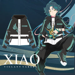 Unisex Xiao Game Cosplay Coat Windbreaker Pants Costume