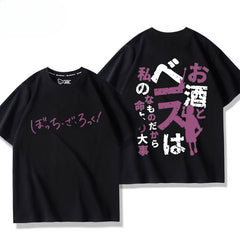 Casual Anime Print Short-sleeved T-shirt
