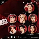 BANGTAN Magazine Tinplate Badge Mirror Keychain